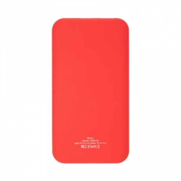 Robbie Powerbank zweifarbig mit 10000 mAh. LED-Ladeanzeige. DC5V/2,1A Output